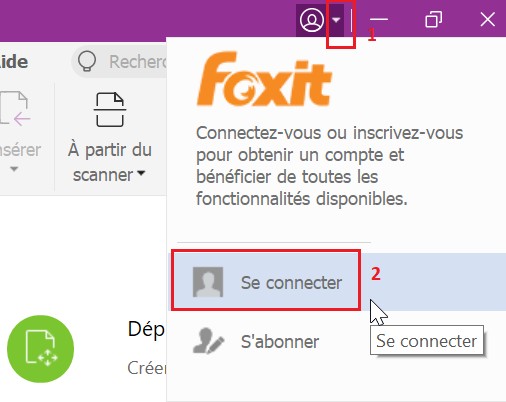 se connecter foxit 5